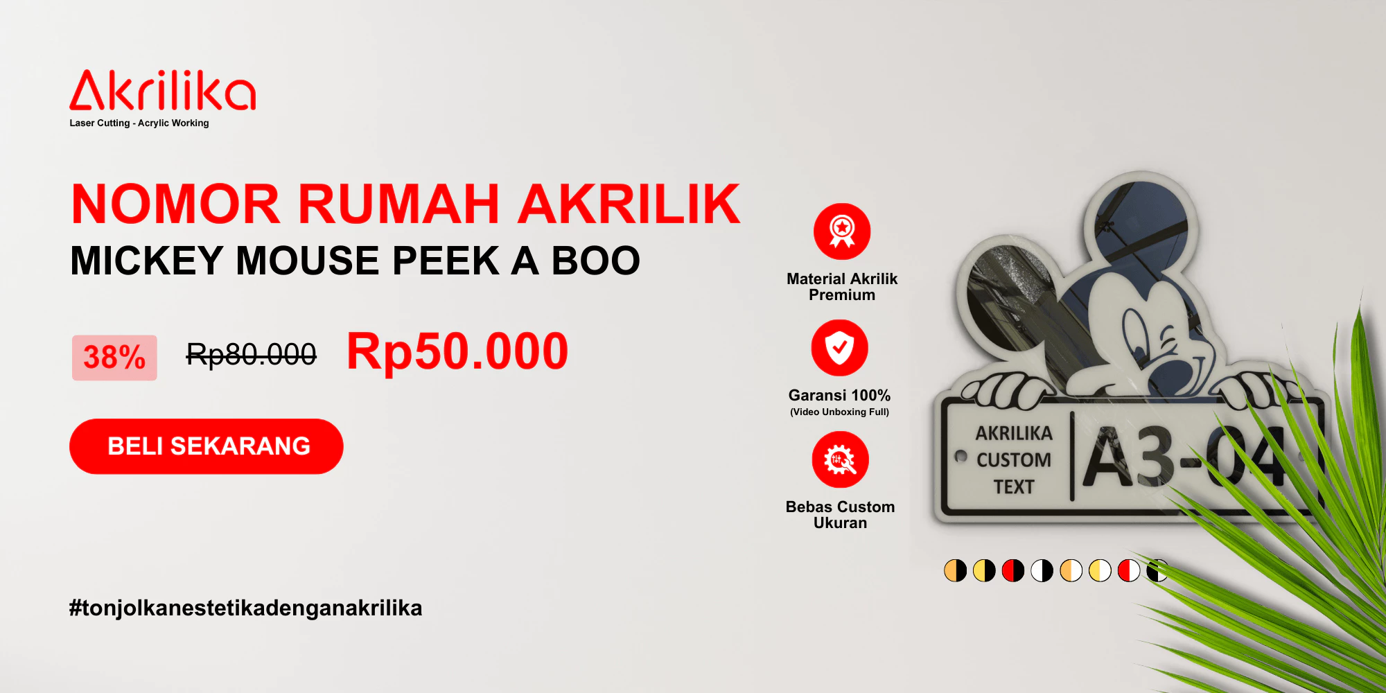 Papan peringatan akrilik – plang larangan dan keselamatan kerja